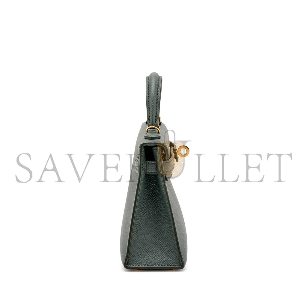 HERMÈS MASTER EPSOM MINI KELLY 20 GOLD HARDWARE (19*12*5.5cm)